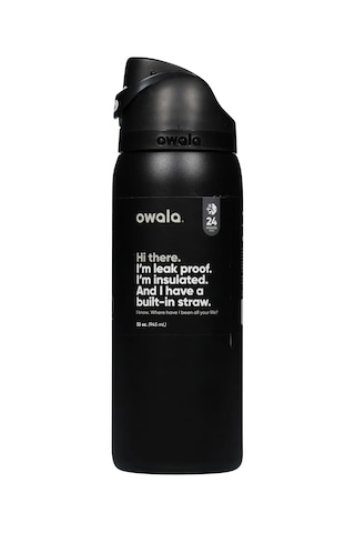 Owala 32 Oz 946 Ml Freesip Çift Katmanlı Paslanmaz Çelik Termos Kilitli Kapak Siyah