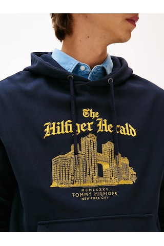 Tommy Hilfiger Herald Skylıne Hoody, Dw5 Lacivert Erkek Hoodie