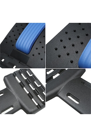 Gajeena Bel Ağrısı İçin Manyetik Masaj Ve Germe Cihazı, Mavi-siyah Renk, Lumbar Düzeltme Aparatı Siyah - Mavi