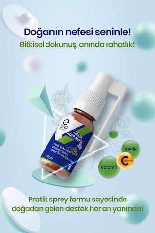 Evo Pharma Kekik ve Karanfil Ekstraktı İçeren Sprey Takviye Edici Gıda 30 ML