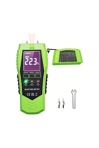 Topshop1 Yeşil Yeni 2si 1 Arada Pinli Ve Pinsiz Nem Ölçer Su Kaçağı Dedektörü Kütük Alçıpan Küf Tespit Cihazı