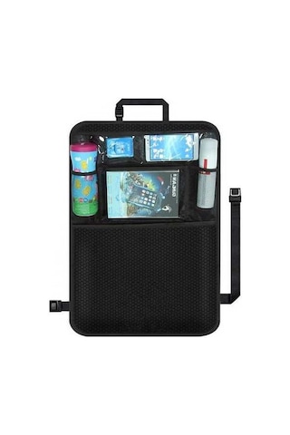 Novahub Araba Koltuk Anti-çizme Saklama Çantası, Araba Arka Koltuk Çok İşlevli Asma Çanta Siyah Siyah