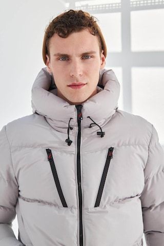 Delpino Su Ve Rüzgar Geçirmez Kapüşonlu Şişme Taş Erkek Mont 2183 Taş