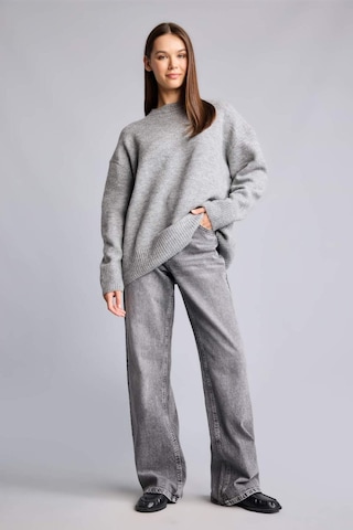 Defacto Oversıze Bisiklet Yaka Triko Kazak H2239ax26wngr156 Gri-gr156