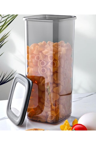 Omnipazar Sy-2735 Fresca Kare Erzak Saklama Kabı Silikon Kapak 3'lü Set Şeffaf