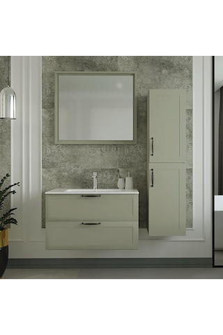 Denko Beyoğlu 35 Cm Mdf Gri Banyo Boy Dolabı Gri