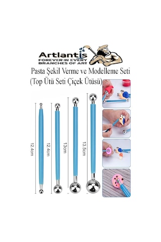 Top Uçlu Pasta Şekil Verme Ve Modelleme Seti 4 Lü 1 Paket Top Ütü Çiçek Ütüsü Şeker Hamuru Şekillendirme Pasta Fondan