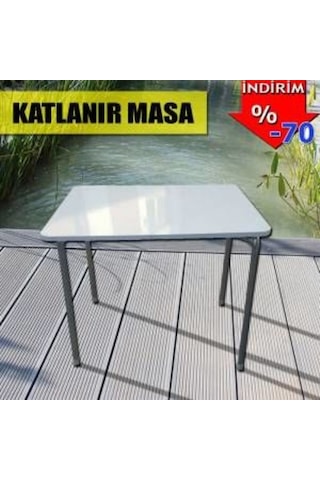 Depolife Depolife Bahçe Balkon Mutfak Masası Katlanır Piknik 60X80 Cm.