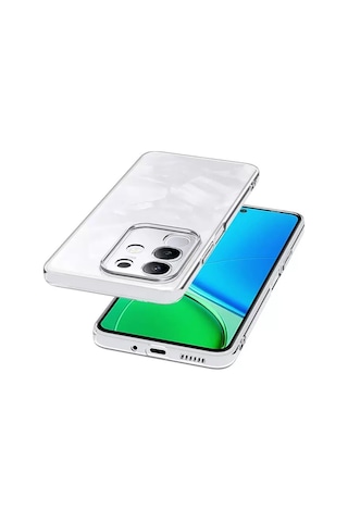 Noktaks - Vivo Uyumlu Vivo Y29 4g - Kılıf Şeffaf Soft Slim Fitt Süper Silikon Kapak - Şeffaf - T38215 Şeffaf