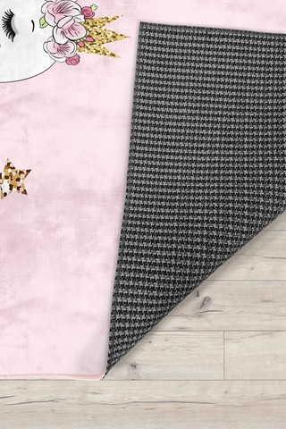 Sevimli Kuğu Bambu Çocuk Halısı Pembe