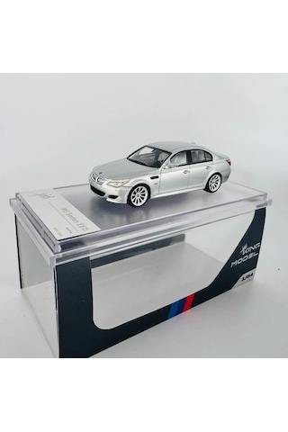 King Model Bmw M5 E60 Silver Gümüş 1/64 Pleksi