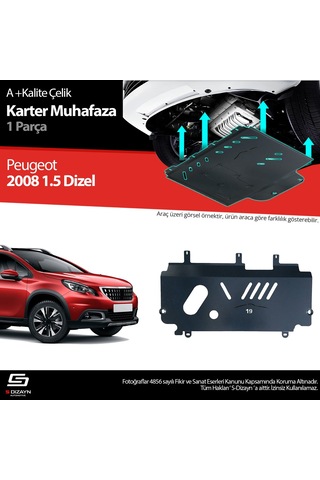 S-dizayn Peugeot 2008 1.5 Dizel Çelik Karter Muhafaza 2017 Üzeri A+ Kalite