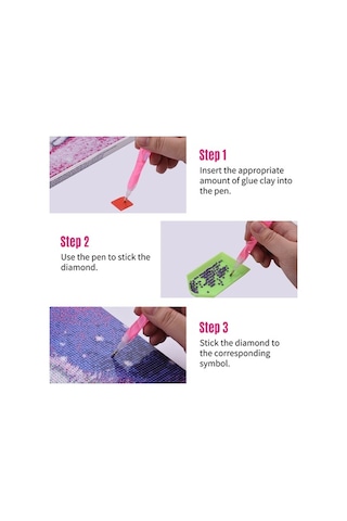 Novahub Çift Uçlu Reçine Elmas Kalemi - 4 Farklı Uç - Elmas Boyama Kullanımı Kolay, Ergonomik Tasarım