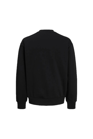 Jack & Jones Jack&jones 12300444 Jcoclub Badge Sweat Crew Neck Black Erkek Sweatshirt Siyah