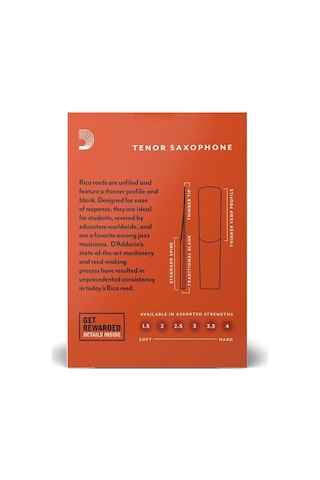 Rico Rka1030 Orange Box Tenor Saksafon Kamışı No: 3.0 Orta Seviy
