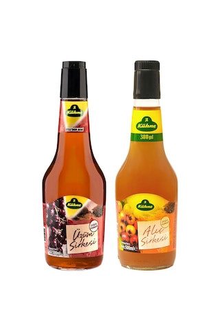 Kühne Üzüm Sirkesi 500 Ml Ve Alıç Sirkesi 500 Ml Cam 2 Li Set