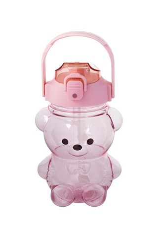 Relaxion Boyun Askılıklı, Hediyeli, İthal Lüx Pembe Ayıcıklı Matara 1100 Ml. 449 Açık Pembe