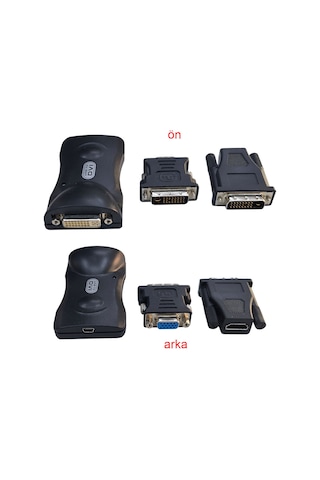 Usb 2.0 To Dvı 24+5 - Hdmi -vga Çevirici Converter Adaptör