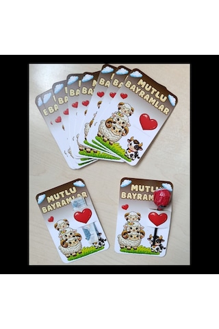 Kurban Bayramı Temalı Harçlık / Şeker Kartı 40 Adet 7