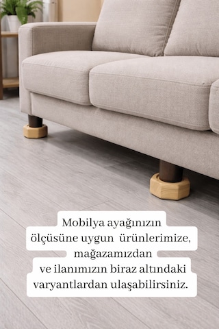 Robot Süpürge İçin Ahşap Baza Yükseltici, 6cm Yükseltir, Çap.6 Oyuklu Takoz 1 Adet