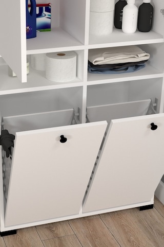 Atlas No.2 6 Raflı 2 Sepetli Banyo Dolabı Beyaz