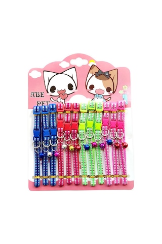 Çıngıraklı Zilli Reflektörlü Kedi Boyun Tasması 31 Cm - Kırmızı