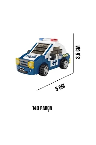 Polis Arabası 140 Parça Block Loz Oyuncak-mini Poşet 1 Adet