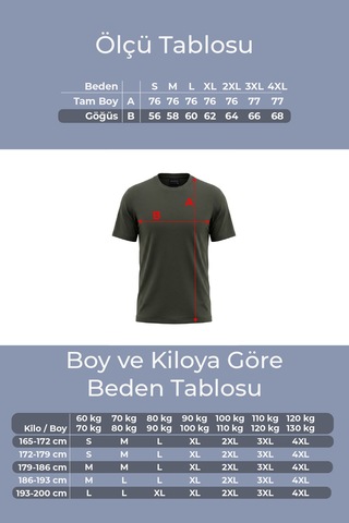 Goffra Erkek Vision Premium Kalite Yoğun Dokulu Pamuklu T-shirt Haki M101-r0220-11