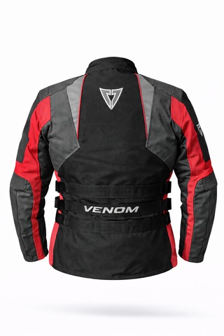 Venom Tourex Kırmızı - Gri Kadın Motosiklet Montu Ce Korumalı