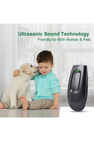 Qingmipy El Ultrasonik Köpek Eğitim Cihazı - 16.4ft Menzilli, Taşınabilir Havlama Durdurucu, Aaa Pil İle Çalışır Siyah