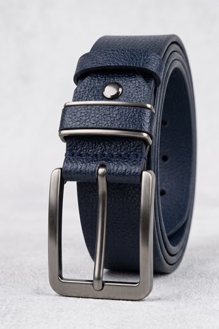 Firuze Tekstil Ltd Şti Hakiki Deri Erkek Spor Kemer - Kot Ve Jeans Pantolon Uyumlu 4 Cm Açık Lacivert