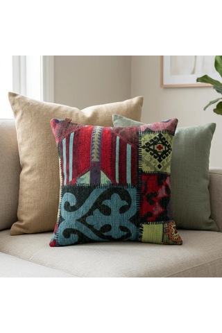 Tasarım Kırlent Kılıfı Kilim