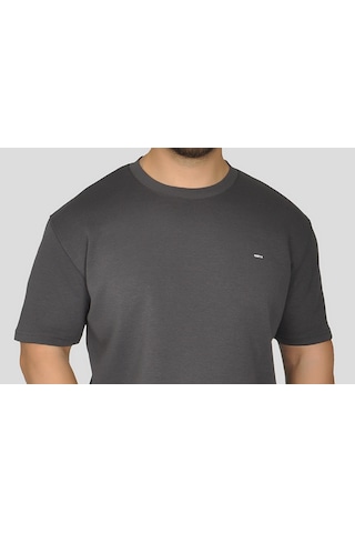 Manta 2772 Bisiklet Yaka Oversize Erkek T-shirt-29960 Antrasit