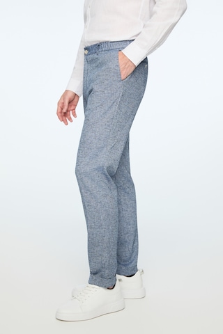 Morven Erkek Lacivert Keten Trend Desenli Lastikli Slim Fit Pantolon 26ys003003200 Lacivert