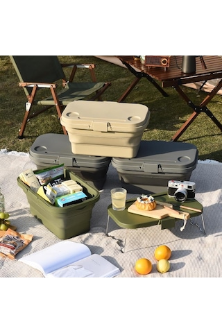 Katlanır Piknik Sepeti Yeşil