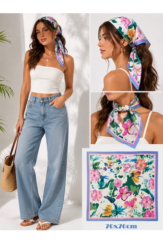 Avantajal Summer Breeze Pink Desen Fular Çok Renkli