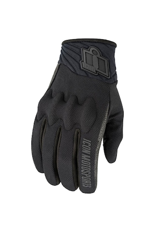 Icon Antem 3 Korumalı Kadın Motosiklet Eldiveni Siyah