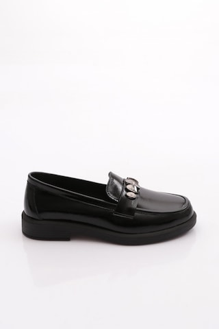 Dgn 147 Kadin Loafer Ayakkabi Siyah Rugan