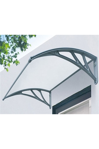 Kapı Üstü Pratik Sundurma 150 X 100 Cm Gri Tente