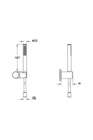 Artema Prime Stick Round El Duşu Krom A45926