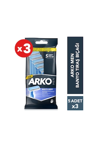 Arko Men Banyo Tıraş Bıçağı 3 x 5'li