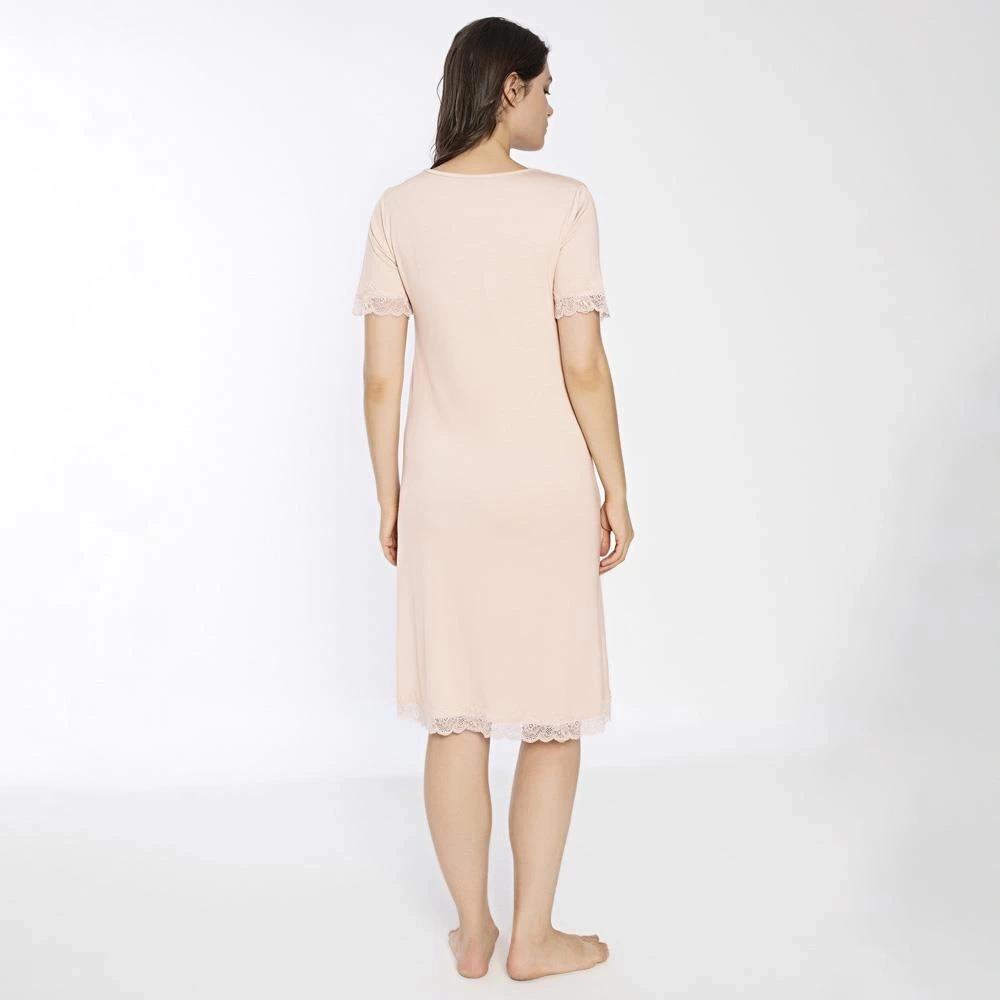 Confeo C840-706 Kadın Viskon Dantelli Kısakol Gecelik Su Yeşili