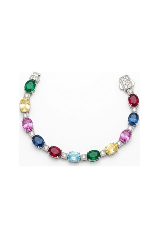 Swarovski Cubic Taşlı Gümüş Bileklik
