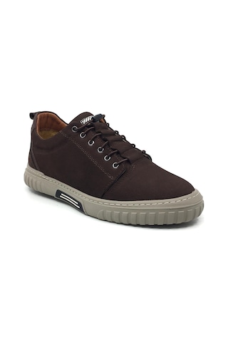 Taşpınar Ayakkabı Taşpınar 5600 %100 Nubuk Deri Ortopedik Erkek Rahat Günlük Spor Sneaker Yeni Sezon Ayakkabı 40-44 Kahverengi
