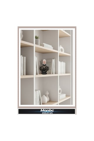 Monbc Witcher Büstü Geralt Of Rivia 3d Tasarım Dekoratif Biblo, Hediyelik Ve Ev Ofis İçin Şık Aksesuar