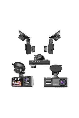 Tongxida 3 Kameralı 1080p Araç Kamerası: Gece Görüşlü, Wifi Bağlantılı, 140 Geniş Açı, 32gb Hafıza Kartı Dahil, Ipx6 Koruma