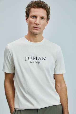 Lufian 111020238 Love Modern Grafik T- Shirt Erkek Tişort Ekru