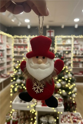 Yılbaşı Ağaç Süsleri Koleksiyonu- Kırmızı Beyaz Sakallı Noel Baba Süsü