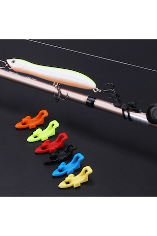 Jeehugo 10 Adet Mavi Balıkçılık İğne Tutucu - Kauçuk O Ringli Abs Malzeme - İğne Ve Yem Sabitleyici Kamış Uyumlu