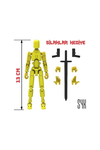 Robot 13 Dummy Sarı Sarı Tüm Eklemleri Hareketli Aksiyon Figürü Oyuncak Robot 13 Dummy Sarı Sarı Tüm Eklemleri Hareketli Aksiyon Figürü Oyuncak